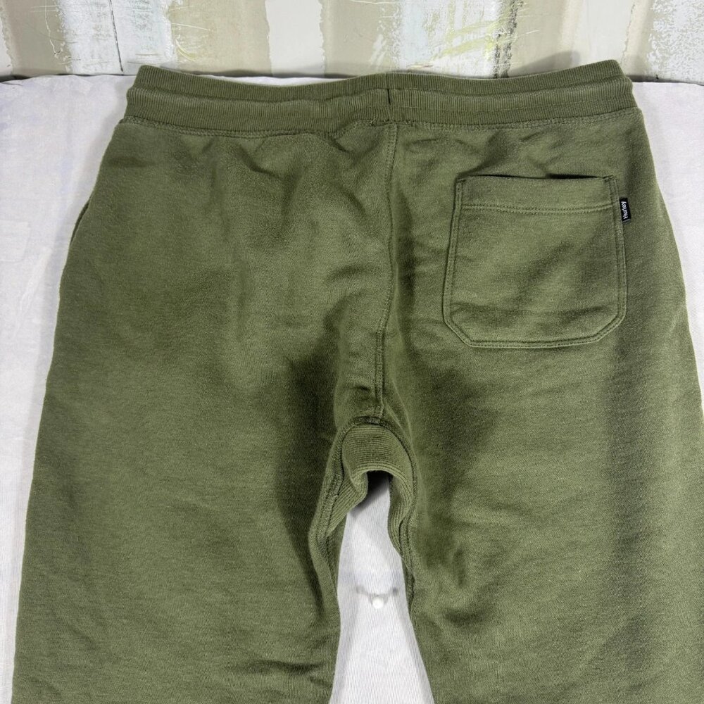 Hurley Jogger Pants Mens Olive Green Fleece Tapered Leg Elastic Waist Size M - Picture 4 of 16